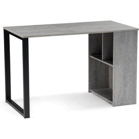 Компьютерный стол Битти Лофт черный матовый металл/ЛДСП, бетон 60x116x75 см