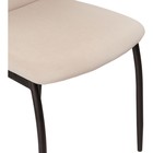Стул на металлокаркасе Tod металл/велюр, черный/бежевый 43x56x102 см 10510552