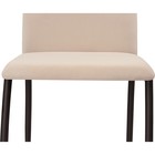 Стул на металлокаркасе Tod металл/велюр, черный/бежевый 43x56x102 см 10510552