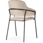 Стул на металлокаркасе Инклес металл/велюр, черный/бежевый 57x56x82 см  (артикул 10510564)  большой выбор товаров оптом и в розницу по низким ценам с доставкой
