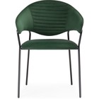 Стул на металлокаркасе Рансол металл/велюр, черный/зеленый 57x56x82 см 10510567