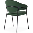 Стул на металлокаркасе Рансол металл/велюр, черный/зеленый 57x56x82 см 10510567