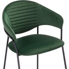 Стул на металлокаркасе Рансол металл/велюр, черный/зеленый 57x56x82 см 10510567
