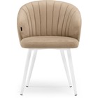 Стул на металлокаркасе Бэнбу velutto 05 металл/велюр, белый/бежевый 54x50x76 см 10510694