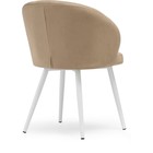 Стул на металлокаркасе Бэнбу velutto 05 металл/велюр, белый/бежевый 54x50x76 см 10510694