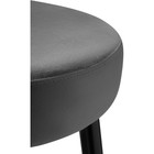 Стул барный Plato металл/велюр, черный/темно-серый 43x43x65 см 10510714