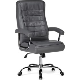 Кресло для руководителя Idon металл/экокожа, хром/серый 65x71x116 см