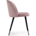 Стул на металлокаркасе Gabi металл/велюр, черный/розовый 50x53x79 см 10510756
