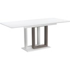 Стол кухонный стеклянный раздвижной «Санса», 1400(1800)×800×760 мм, цвет белый/серый - Фото 3