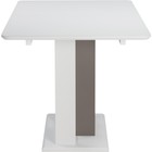 Стол кухонный стеклянный раздвижной «Санса», 1400(1800)×800×760 мм, цвет белый/серый - Фото 6