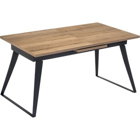Стол деревянный Кхал металл, графит/черный 80x140x78 см