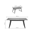 Стол деревянный Кхал металл, графит/черный 80x140x78 см  (артикул 10510772)  большой выбор товаров оптом и в розницу по низким ценам с доставкой