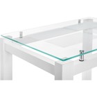 Стол стеклянный Бран ЛДСП, белый/дерево 74x104x76 см  (артикул 10510775)  большой выбор товаров оптом и в розницу по низким ценам с доставкой