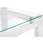 Стол стеклянный Бран ЛДСП, белый/дерево 74x104x76 см  (артикул 10510775)  большой выбор товаров оптом и в розницу по низким ценам с доставкой