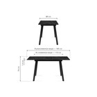 Стол стеклянный Агни металл, королевский мрамор/черный 68x110x75 см  (артикул 10510831)  большой выбор товаров оптом и в розницу по низким ценам с доставкой