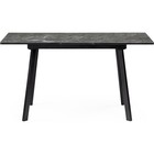 Стол стеклянный Агни металл, королевский мрамор/черный 68x110x75 см  (артикул 10510831)  большой выбор товаров оптом и в розницу по низким ценам с доставкой