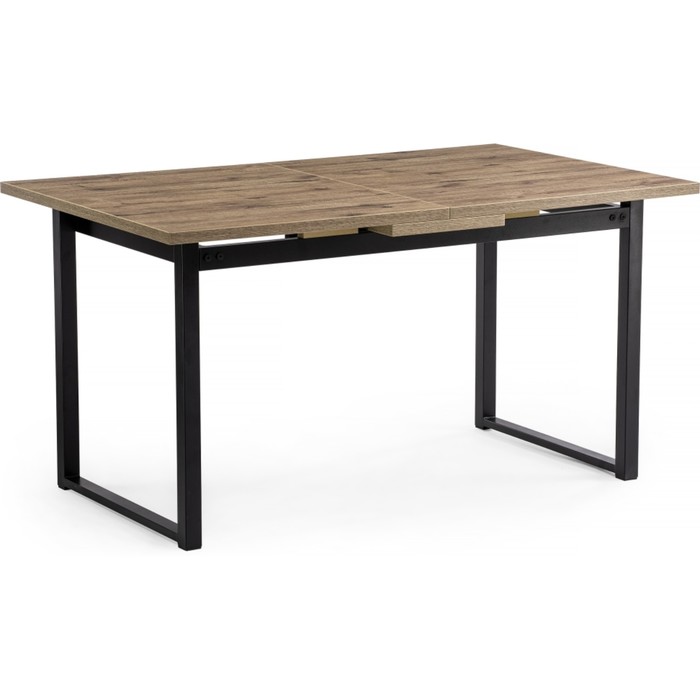 Стол кухонный деревянный раздвижной «Макта», 1400(1700)×850×730 мм, цвет дуб велингтон/чёрный