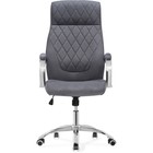 Кресло для руководителя Monte металл/велюр, хром/серый 65x72x117 см 10510883
