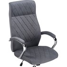 Кресло для руководителя Monte металл/велюр, хром/серый 65x72x117 см 10510883