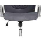 Кресло для руководителя Monte металл/велюр, хром/серый 65x72x117 см 10510883