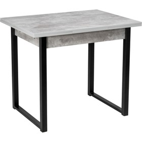 Стол деревянный Форли металл, бетон/черный 67x90x77 см