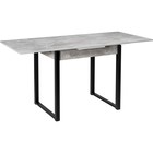 Стол деревянный Форли металл, бетон/черный 67x90x77 см - Фото 2