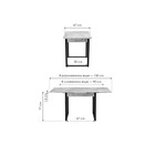 Стол деревянный Форли металл, бетон/черный 67x90x77 см - Фото 4