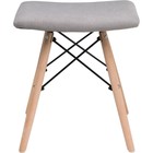 Табурет Ben массив бука/металл/ткань, натуральный/серый 40x40x44 см - Фото 2