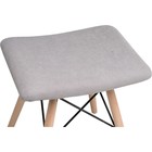 Табурет Ben массив бука/металл/ткань, натуральный/серый 40x40x44 см - Фото 4