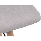 Табурет Ben массив бука/металл/ткань, натуральный/серый 40x40x44 см - Фото 5