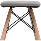 Табурет Ben массив бука/металл/ткань, натуральный/серый 40x40x44 см - Фото 6