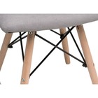 Табурет Ben массив бука/металл/ткань, натуральный/серый 40x40x44 см - Фото 8