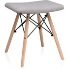 Табурет Ben массив бука/металл/ткань, натуральный/серый 40x40x44 см - Фото 9