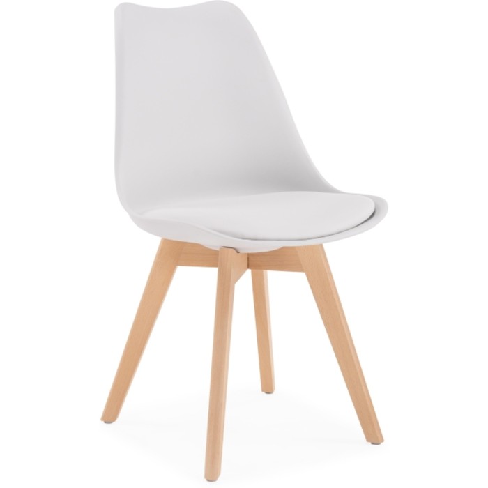 Стул пластиковый для кухни Bonuss, на металлокаркасе, цвет белый