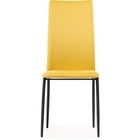 Стул на металлокаркасе Tod металл/вельвет, черный/желтый 43x52x101 см - Фото 2
