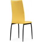 Стул на металлокаркасе Tod металл/вельвет, черный/желтый 43x52x101 см - Фото 4