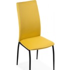 Стул на металлокаркасе Tod металл/вельвет, черный/желтый 43x52x101 см - Фото 5