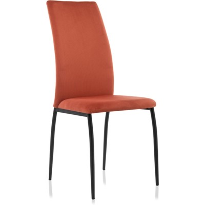 Стул на металлокаркасе Tod металл/вельвет, черный/Red 43x52x101 см