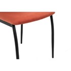 Стул на металлокаркасе Tod металл/вельвет, черный/Red 43x52x101 см - Фото 8