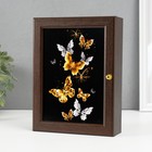 Ключница "Бабочки" 16х21 см венге - фото 24620814