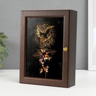 Ключница "Журавль" 16х21 см венге - фото 24620826