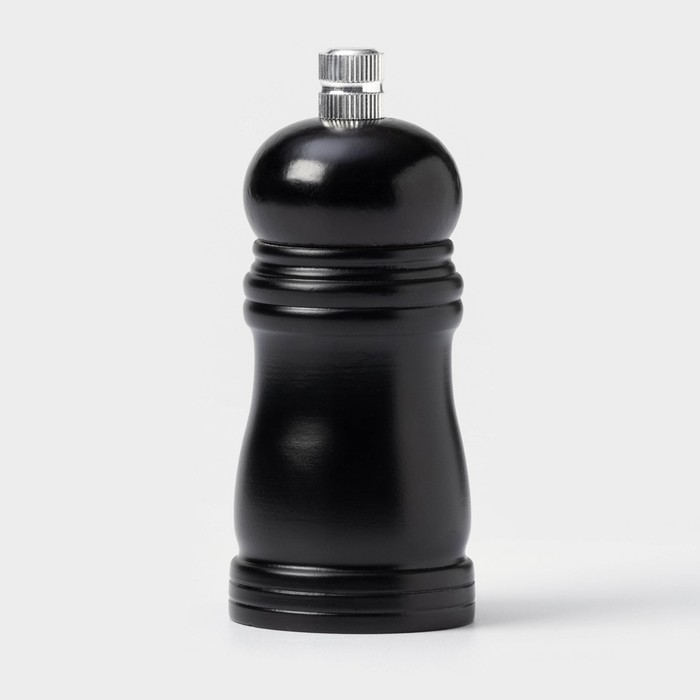 УЦЕНКА Мельница для специй Доляна «Дуновение леса», 10.5×4.5 см, керамический механизм, цвет чёрный - Фото 1