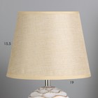 Настольная лампа "Риф" E14 40Вт белый с золотой патиной 19,5х19,5х29 см RISALUX - фото 24654647