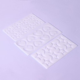 Набор форм для шоколада, 3 шт, 8 ячеек, силикон, 21×11×0,3 см, цвет прозрачный