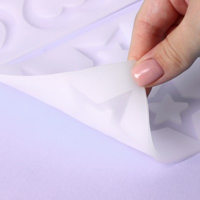 Формы для шоколада, набор 3 шт., 8 ячеек, силикон, 21×11×0.3 см, прозрачные