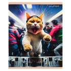 Тетрадь 48 листов в клетку, "Пушистый диджей", обложка мелованный картон, глянцевая ламинация, блок 60 г/м2, МИКС - фото 24644808