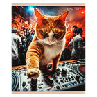 Тетрадь 48 листов в клетку, "Пушистый диджей", обложка мелованный картон, глянцевая ламинация, блок 60 г/м2, МИКС - фото 24644809