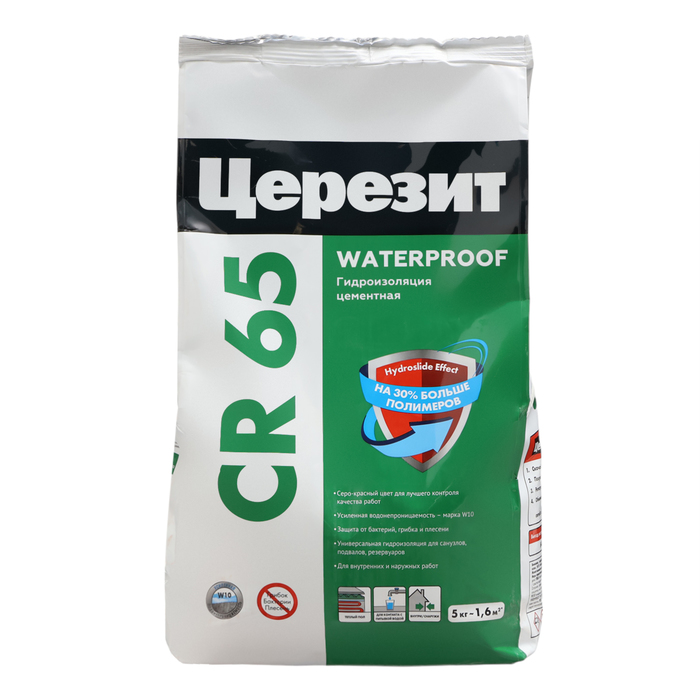 

Гидроизоляция обмазочная Церезит CR65 Waterproof, 5кг