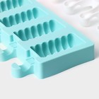 Набор форм для мороженого Доляна «Эскимо», 3 шт., силикон, 20×12 см - Фото 4