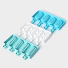 Набор форм для мороженого Доляна «Эскимо», 3 шт., силикон, 20×12 см - Фото 5